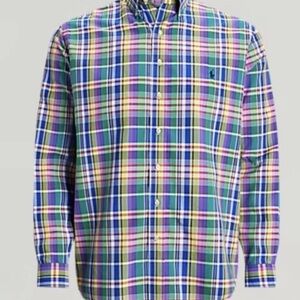 Ralph Lauren Performance Plaid Performance Oxford Shirt Big & Tall XLT